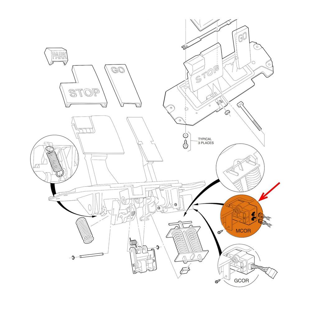 Throttle Potentiometer 102528501 For Club Car Precedent 2004-2011 MCOR