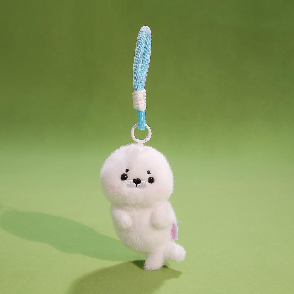 Cartoon Sea Creature Plush Charm With Durable Material For Bags And Car Keys