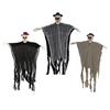 Outdoor Hanging Skull Ghost Halloween Decoration Sound Activated Flying Grim Reaper Skeleton with Light-Up Eyes for Front Yard Patio Lawn Garden Porch