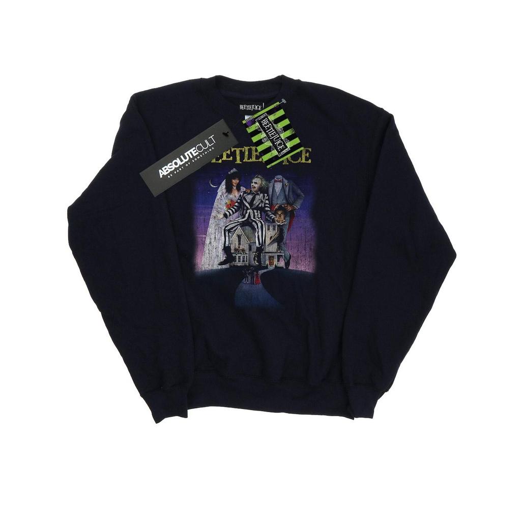 Beetlejuice Womens/Ladies Distressed Poster Sweatshirt