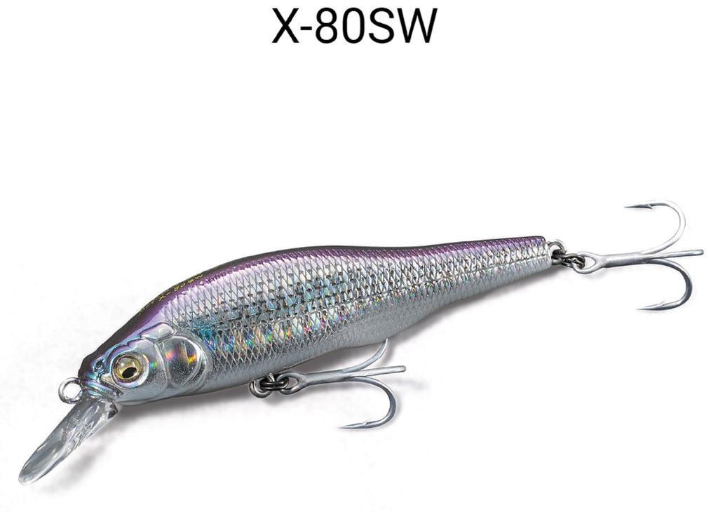 Megabass X-80 SW Медленно тонущая приманка GG Akahara Iwashi (1744 г.)