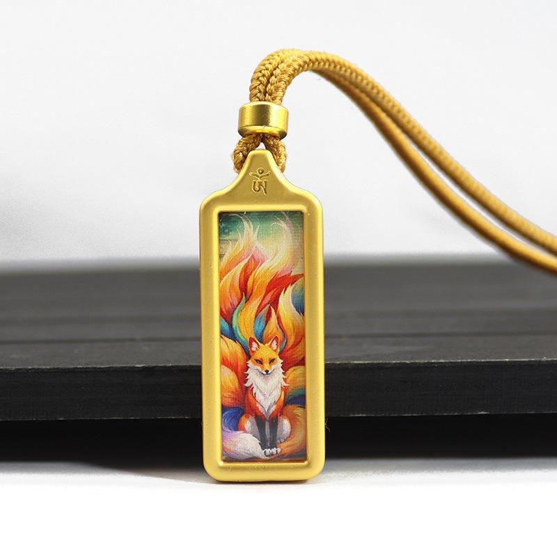 Sacred Tara Thangka Necklace Gold Plated for Spiritual Growth and Protection