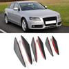 6pcs Carbon Fiber Texture Car Bumper Fin Canard Splitter Diffuser Valence Spoiler Lip