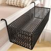 1pc Iron Bedside Storage Basket, Mesh Design Space Saving Under Bed Shelf, Bedroom Organizer and Storage Basket