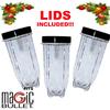 16oz Cups 6 Piece Set - 3 Replacement Cups WITH LIDS for Magic Blender LIDS INCLUDED