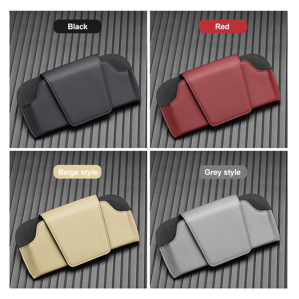 Universal Car Sunglasses Holder Portable Auto Glasses Case Car Driving Eyeglass Case Sun Visor Storage