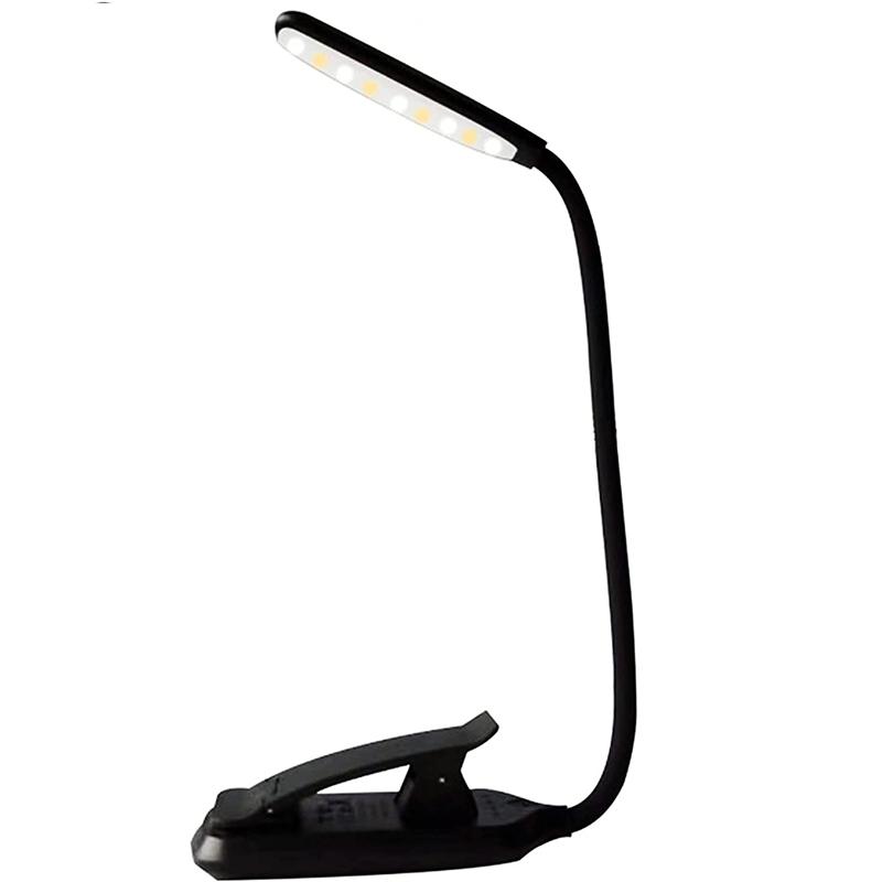 Мини-9 светодиодный светильник для чтения, лампа для чтения книг, USB аккумуляторная лампа с теплым зажимом, яркость, бесступенчатое затемнение, настольный светильник для чтения, ночник