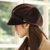 Autumn and Winter Retro Warm Beret Korean Windproof Casual Hat Women British Style Octagonal Hat Versatile Painter Hat New