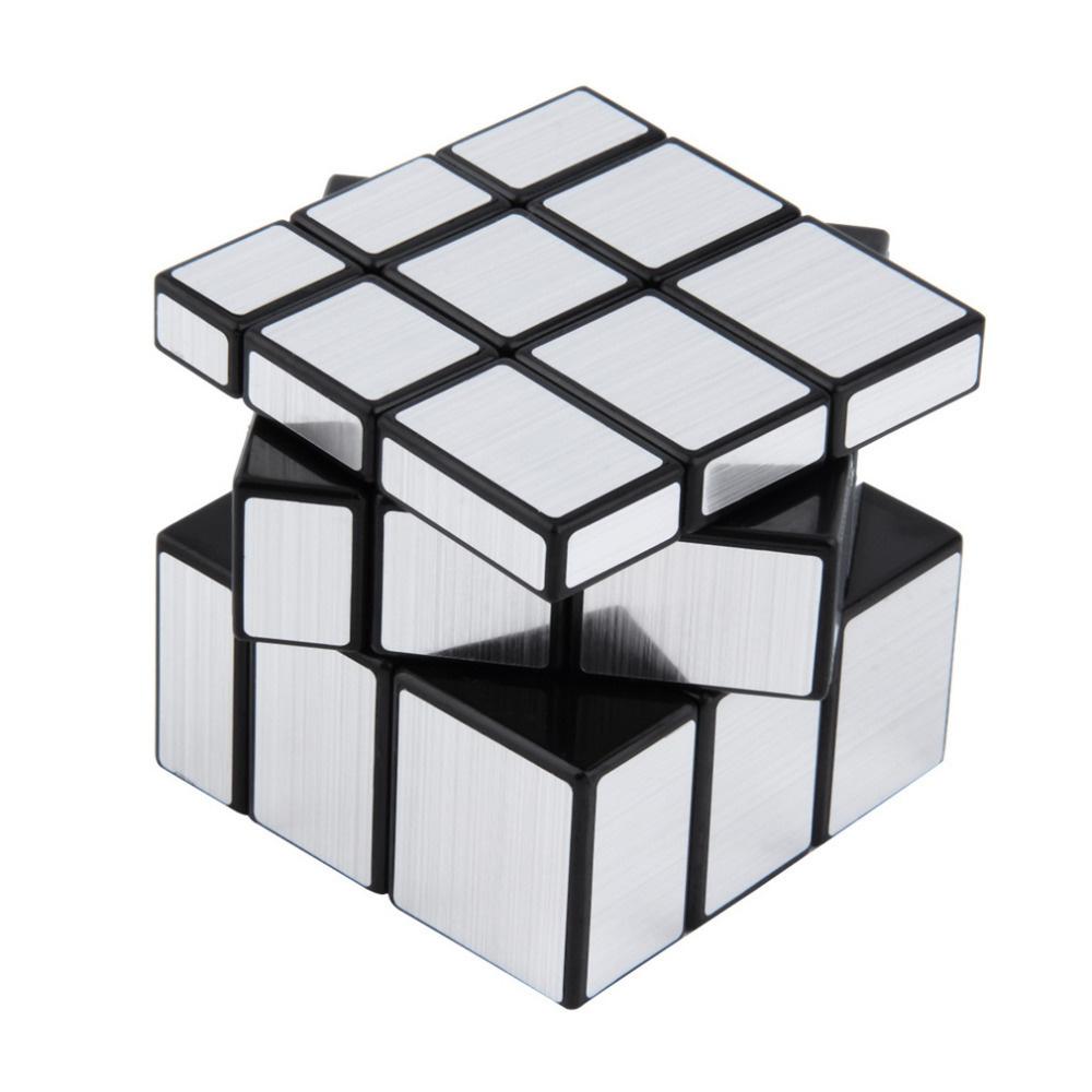Magic Mirror Polished Cube 3x3 Gold Silver 333 Speed Hungarian 3 D Three Per Three Golden 8 Yr To 10 Years Old Boy Toy Gray Tone