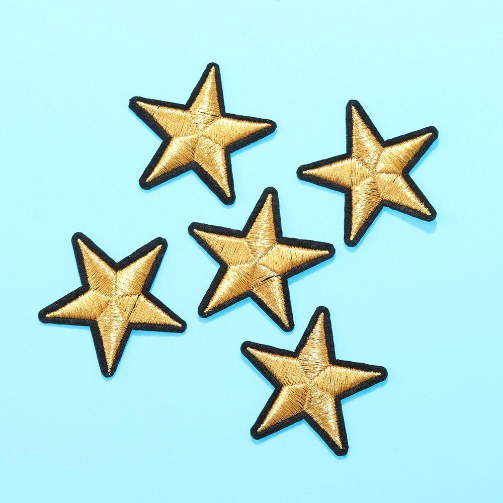 5/10Pcs Fabric Sew On Embroidery Applique Iron-On Patch Badge Stickers Stars Patches