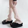 Lace Up Knitted Foot Cover Y2K Women Leg Warmers Pile Socks Bowknot Leg Cover  Student