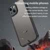 For iPhone 13 Case Drop Proof Airbags Frosted Translucent PC+TPU Phone Back Cover