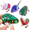 1/4Pcs Wind-up Animal Toy Nostalgic Vintage Kids Adults Clockwork Spring Metal Jumping Frog Rooster Rat Rabbit Toy Party Favors