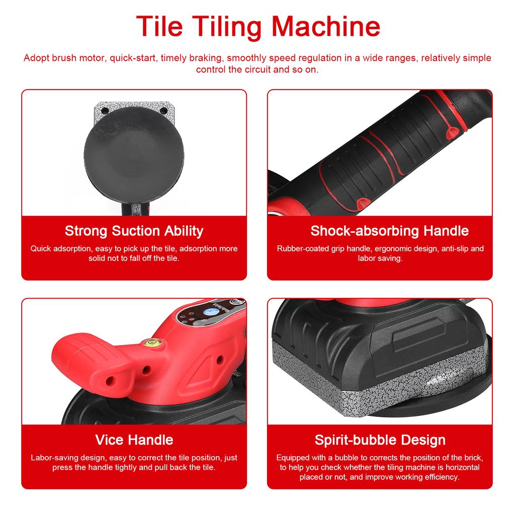 21 В плиточная машина с высокой грузоподъемностью, настенная напольная плитка, укладка вибрационного инструмента для дома
