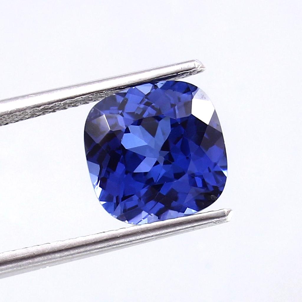 Natural Blue Sapphire Loose Gemstone Flawles Ceylon 9ct Cushion Shape September Birthday Birthstone