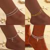 Color Shiny Sparkling Anklet For Women Summer Elegant Jewelry Girls Beach Ankle Bracelet On Foot Party Accessories