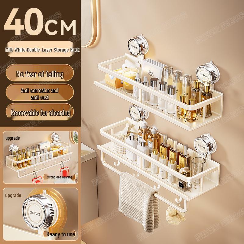 Настенная алюминиевая полка для полотенец и ванной комнаты на присосках