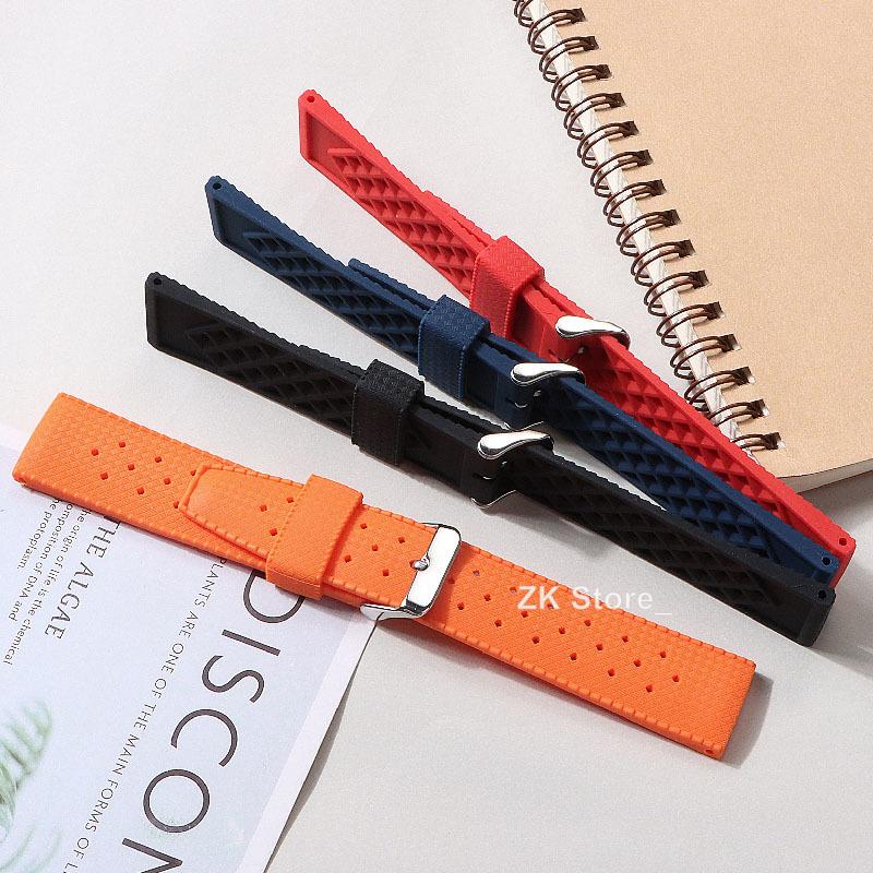 Классический тропический стиль FKM силиконовый ремешок для часов 20 мм 22 мм ремешок для часов ремешок для смарт-часов для часов Seiko сменный браслет ремешок