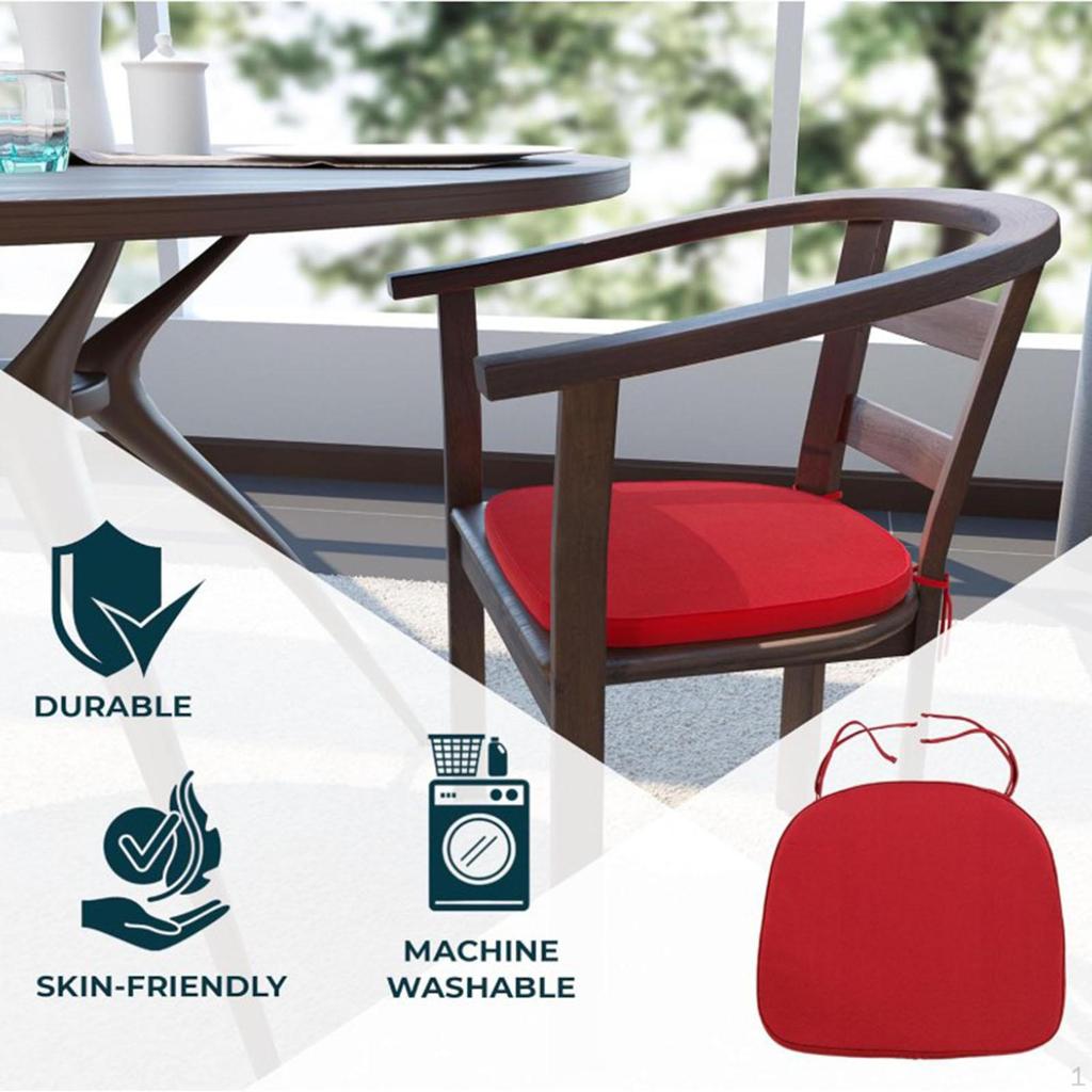 Подушка для стула Мягкая Удобная 2-дюймовая толстая внутренняя подушка для сиденья Съемный моющийся чехол для