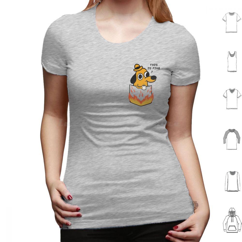 This Is Fine T Shirt Men Women Kids 6xl This Is Fine Meme Meme Dog Pet Coffee Animal Melonseta Fire Gunshow On Fire