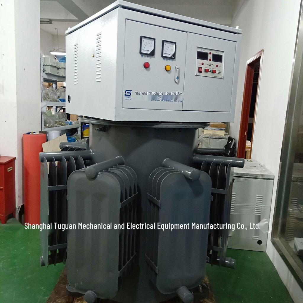 Three-phase Oil-immersed Voltage Stabilizer (Input: 304V-456V, Output: 380V) for High-Power Voltage Stabilization.