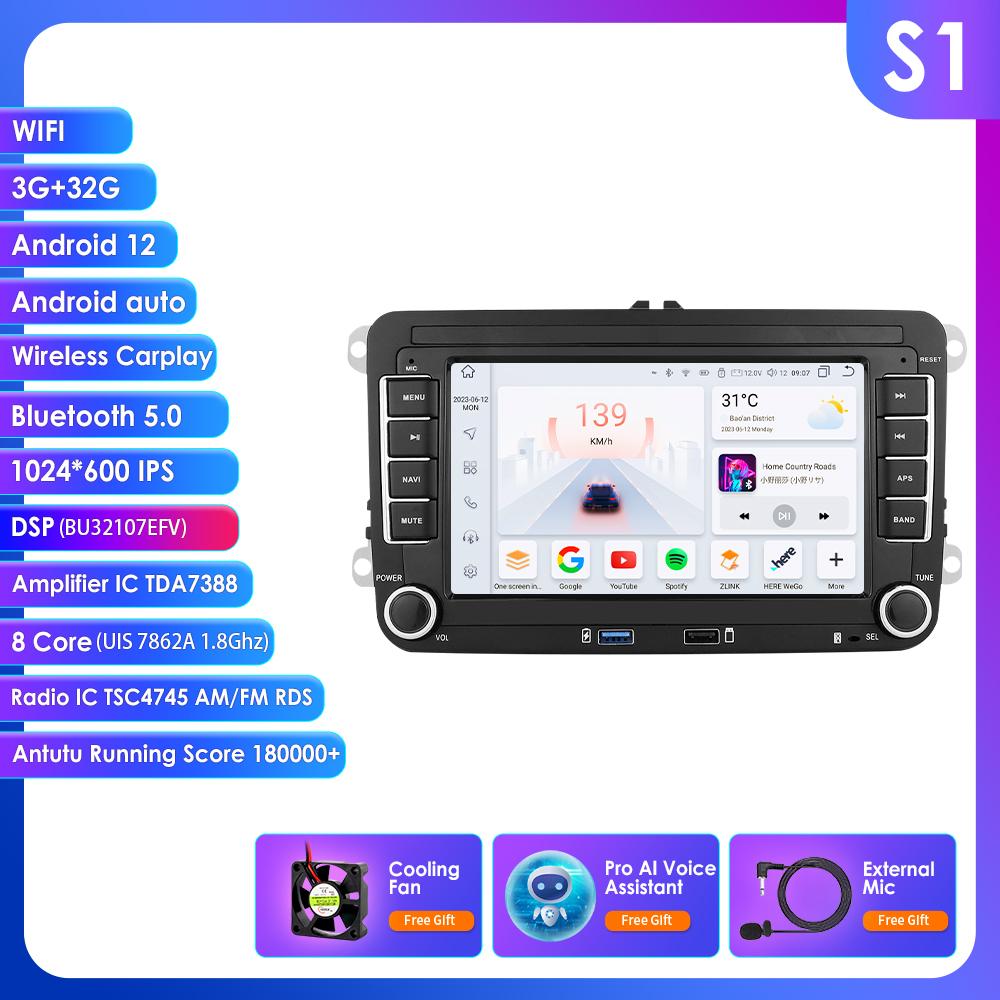 Hizpo 2Din автомобильное радио Android для Volkswagen Golf 5 6 Polo Passat B6 B7 CC Skoda Jetta Универсальный мультимедиа Carplay Wifi GPS Интеллектуальная навигация