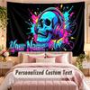 Music DJ (50) Theme Wall Tapestry Customized With Name Text Personalized Hanging Tapestry For Bedroom Living Room Decor