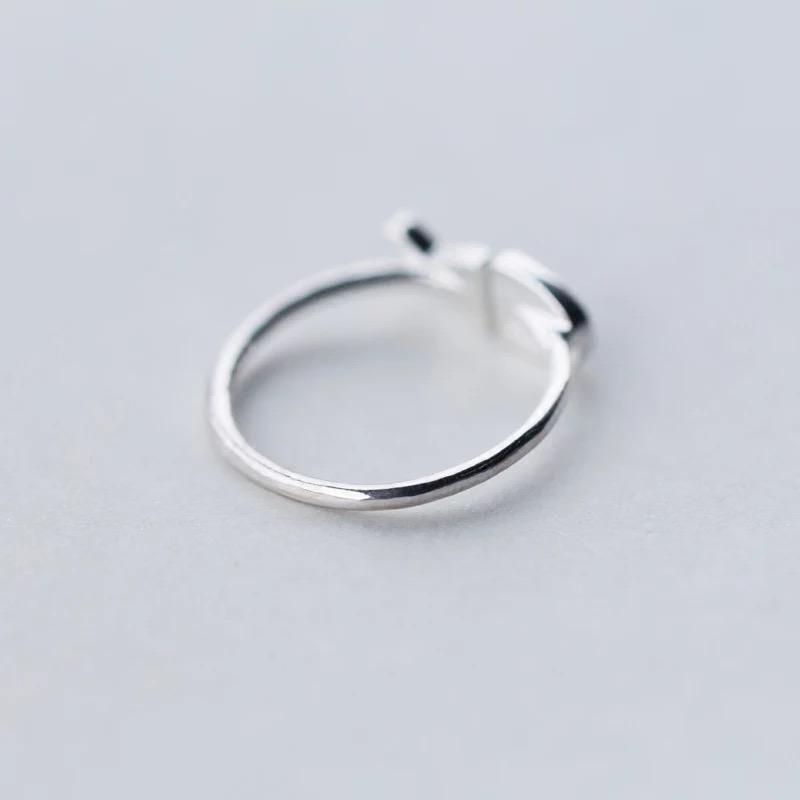 Xiaomi BF CLUB Silver Color Geometric Black Enamel blue fish Adjustable Ring Minimalist Fine Jewelry For Women Party Gift
