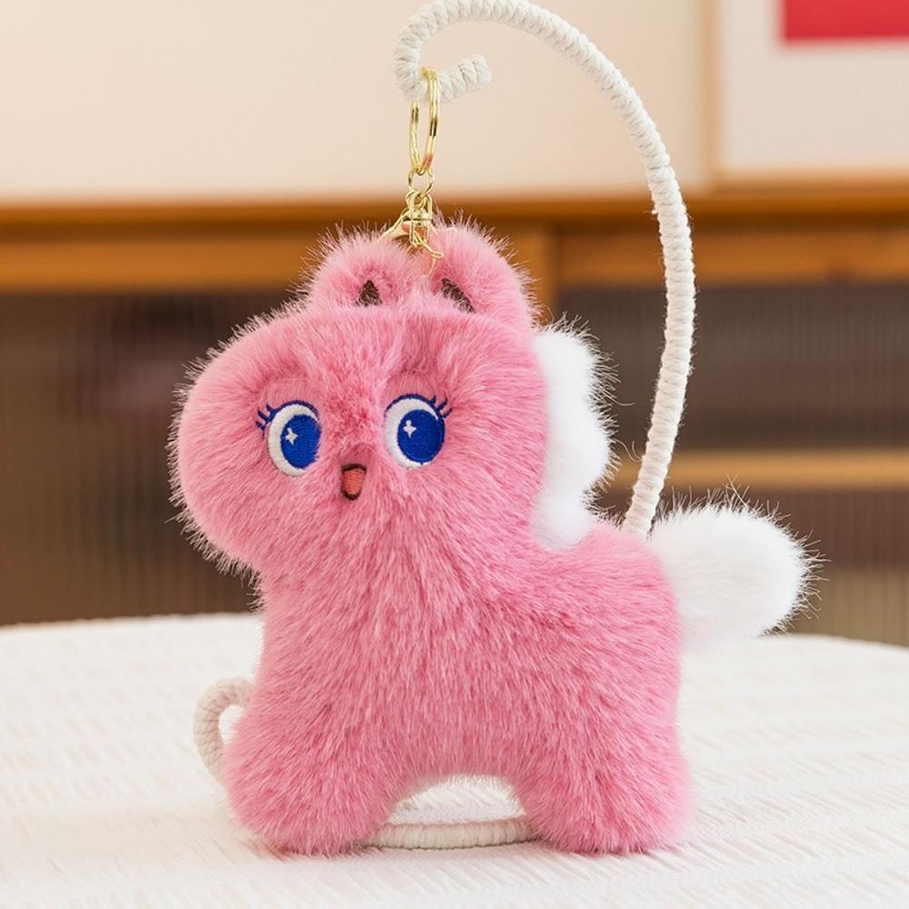 Soft Pony Plush Pendant Press To Sound Horse Plush Doll Keyring Horse Plush Keychain  Festive Decor