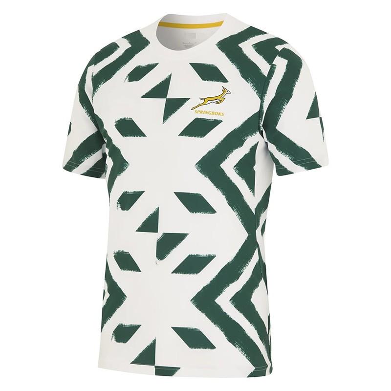 South African Rugby Team Short Sleeve Jersey Boys Kids Sportswear Lightweight Breathable Performance Top