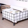 Ящик для хранения вещей под кроватью в спальне с колесиками, большая съемная железная корзина для хранения одежды, большая экономящая место мебель для гостиной