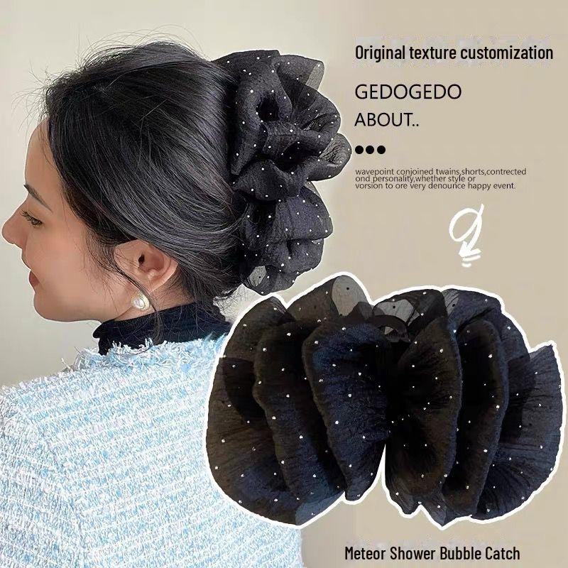 Высококачественная заколка для волос в стиле бант из жатого хлопка для женщин