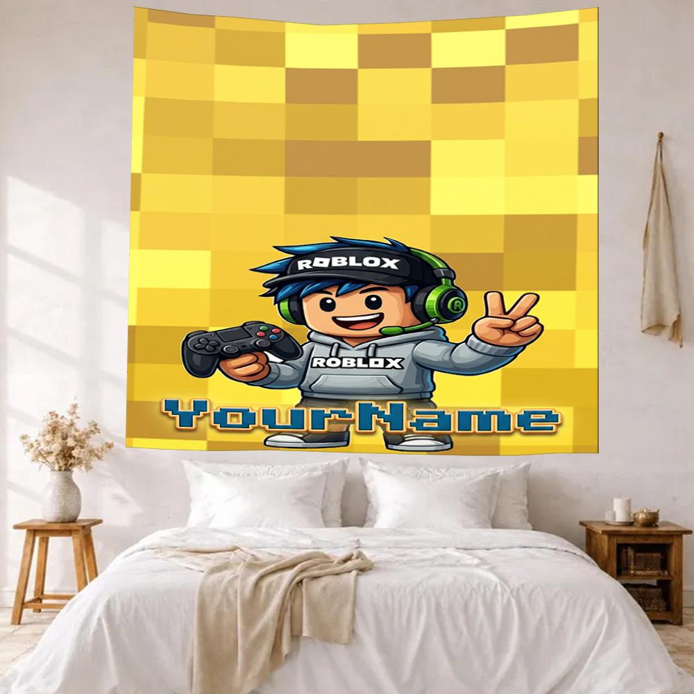 Roblox Custom Your Name Wall Decor Tapestry Art For Pet Memorial Birthdaywedding Party Backdrop Family Gift