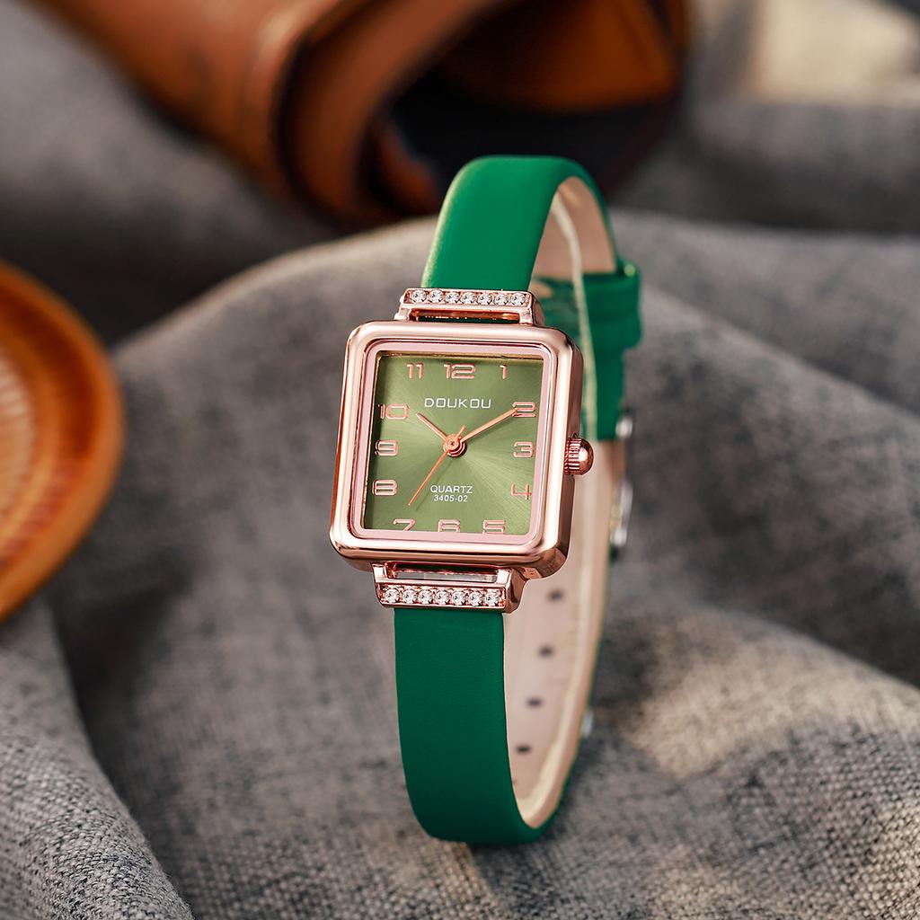 Простые арабские квадратные часы с маленьким циферблатом, кварцевые, с ремешком