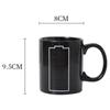 Термочувствительная кружка, меняющая цвет, креативный узор на батарейках, меняющая цвет керамическая чашка для молока и кофе, креативные подарки для детей