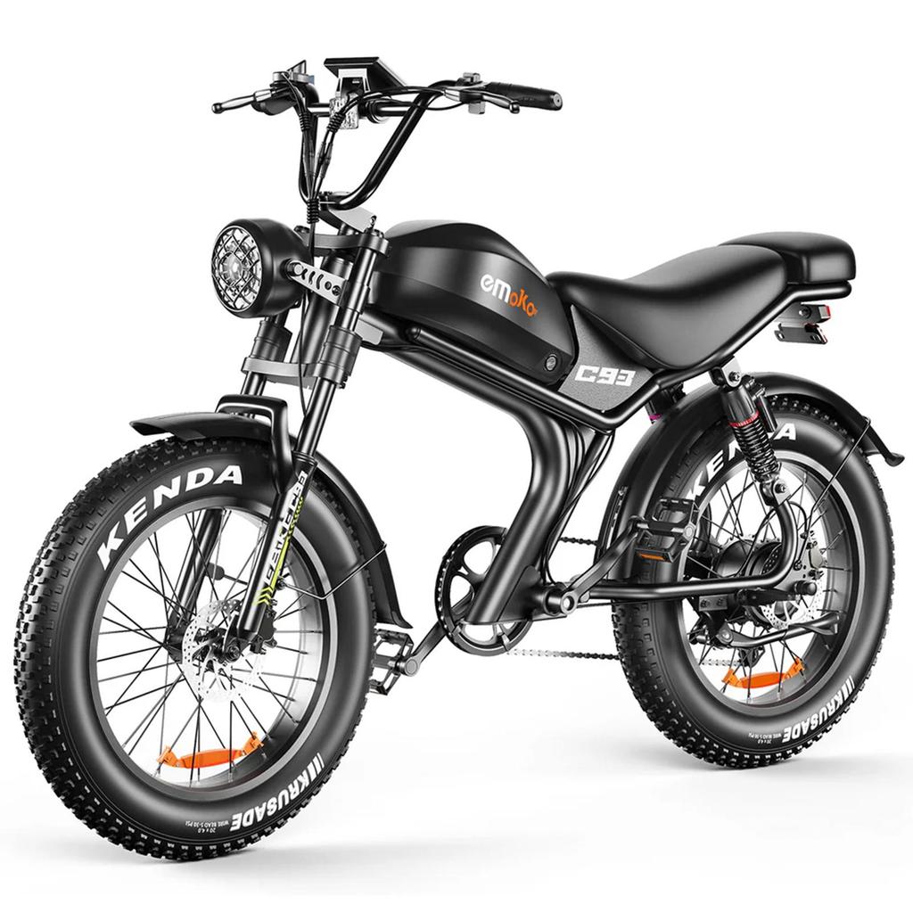 Электровелосипед EMOKO C93 1000W Мотор Электровелосипед Взрослый Максимальная скорость 50 км/ч 48В 20Ач Максимальный запас хода 80 км Нагрузка 150 кг Черный