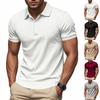 New Versatile Pure Cotton Sports Fitness Men'S Twill Polo Shirt, Business Casual Men'S Solid Color Short Sleeved T-Shirt