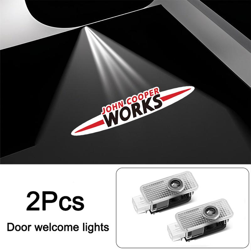 Led HD Car Door Logo Welcome Light Projector Lamps Accessories For MINI Cooper S Works JCW R55 R56 R50 R53 R60 R61 F54 F55 F56. hvmqy88