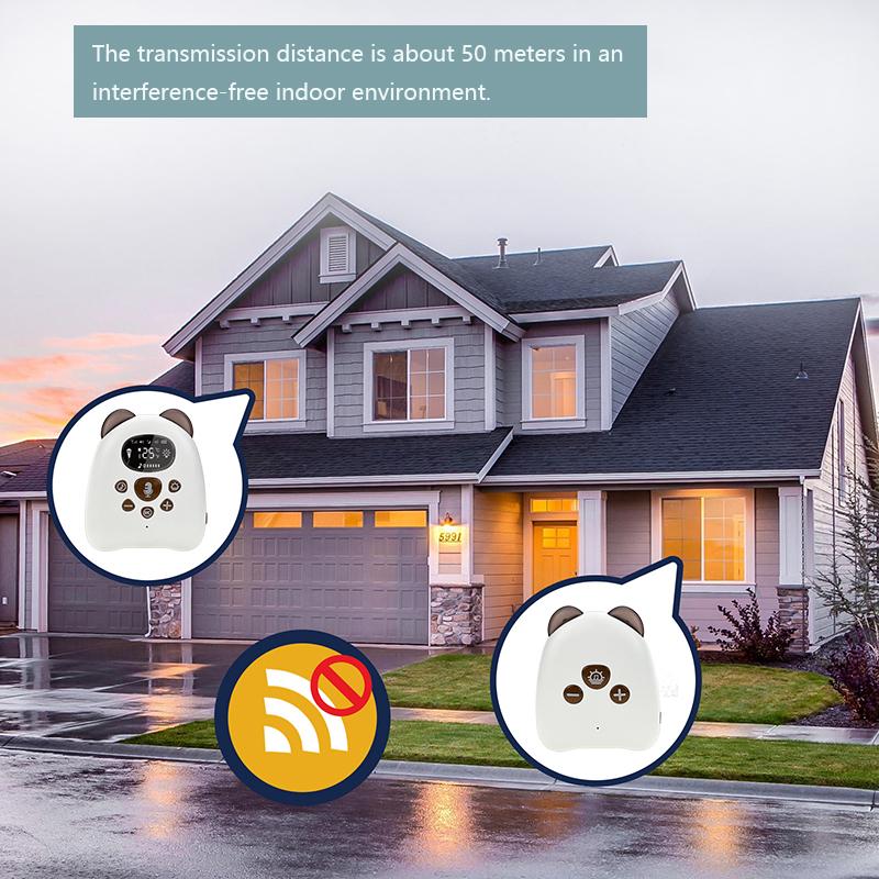 V50 2.4Ghz Wireless Long Range Voice Intercom Baby Monitor Audio Sender Reciever Lullaby Temperature Display Nanny Cam