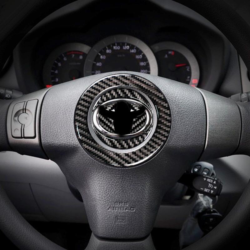 Углеродное волокно Автомобильный центр Панель управления Руль Декоративная крышка Наклейка Наклейка для Toyota RAV4 Внутренняя часть автомобиля
