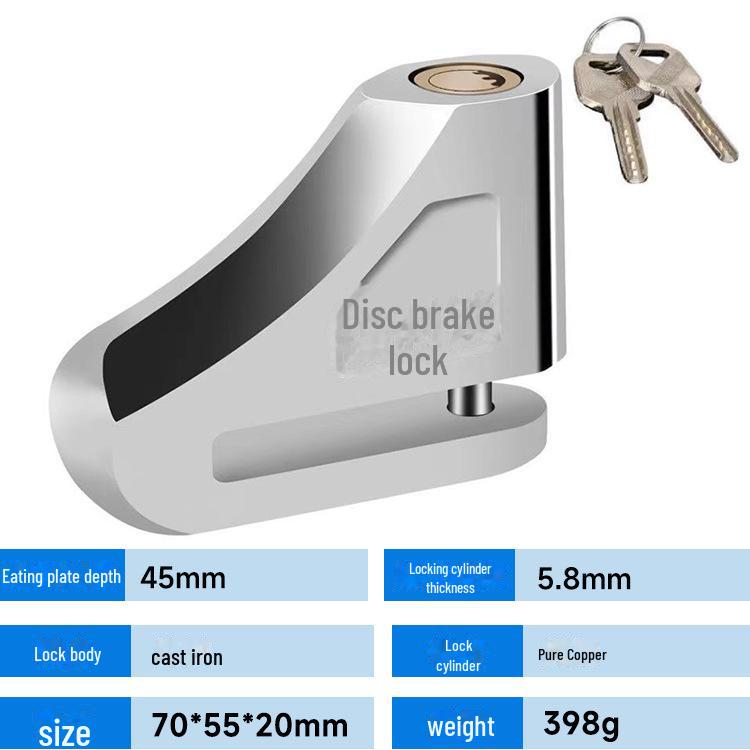 Противоугонный замок из легированной стали для дисковых тормозов велосипедов, электромобилей и мотоциклов