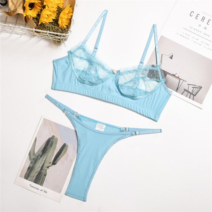 Женское модное кружевное сетчатое нижнее белье на кружевных бретелях EMA