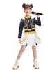 Costume for Girls Kids Stars Vocal Rumi Cosplay Stage Outfits Idol Singers Three Piece Set Trend Style Halloween Party
