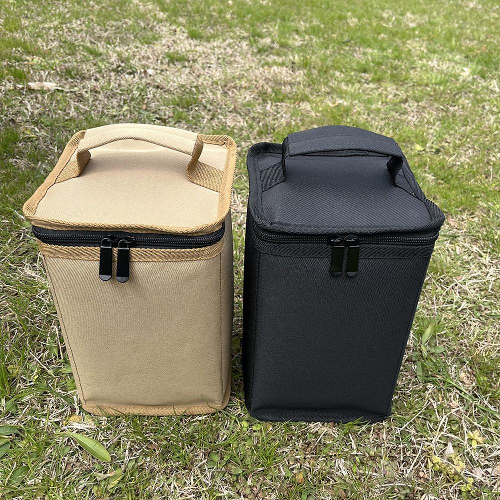 Butane Fuel Canister Cover Anti-Collision Gas Tank Protective Bag with Handle Portable Gas Tank Storage Bag for Outdoor Camping