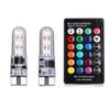 Силиконовая RGB T10 6SMD Светодиодная габаритная фара с пультом дистанционного управления