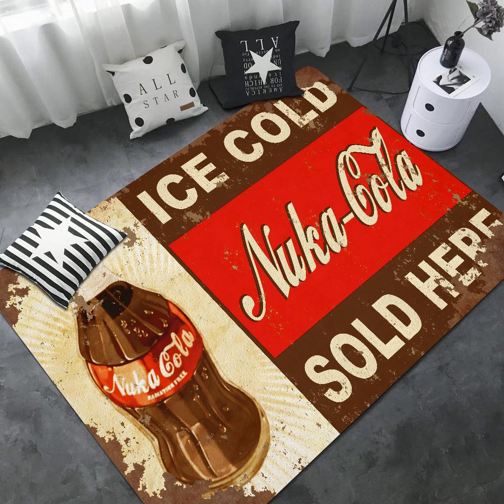 Винтажный ковер для пола Nuka Cola, противоскользящий, впитывающий воду, длинный коврик-подушка, коврик для спальни, приветственный коврик