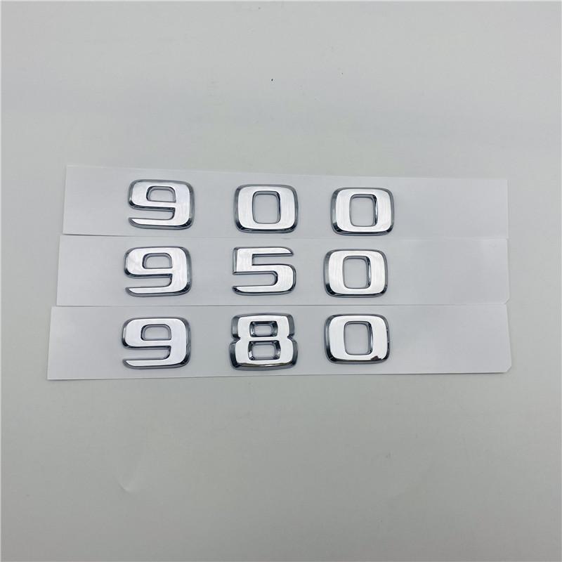 AAZO1 For BRABUS 400 450 460 480 500 550 560 580 600 650 700 800 850 880 900 Chrome Letters Number Trunk Emblem Logo