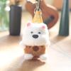 Adorable Plush Dog Keychain Cute Samoyed Doll Charm Soft Stuffed Animal Accessory