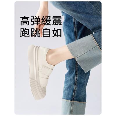 Туфли на большой платформе на липучке, туфли Мэри Джейн на платформе-маффин, женская обувь, одинарная обувь, маленькие белые туфли