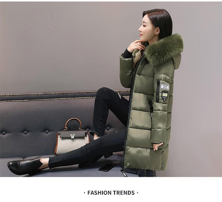 Женская хлопковая куртка в корейском стиле 2022 года, тонкая, зимняя, от средней до длинной, доступны большие размеры